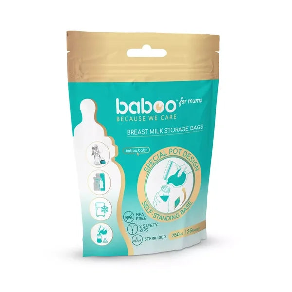 Sachets de conservation du lait maternel BABOO (25 pièces)