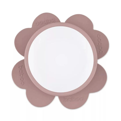 Bol en silicone BABOO® avec base à ventouse -  ROSE BB Cigogne