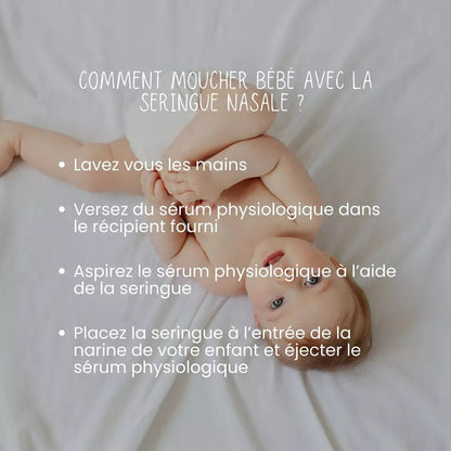 Petit Nez Kit de Seringues nasales Mouche bébé Seringue nasale 2pcs 10 ml + récipient 30ml + Brosse Offerte Petit nez