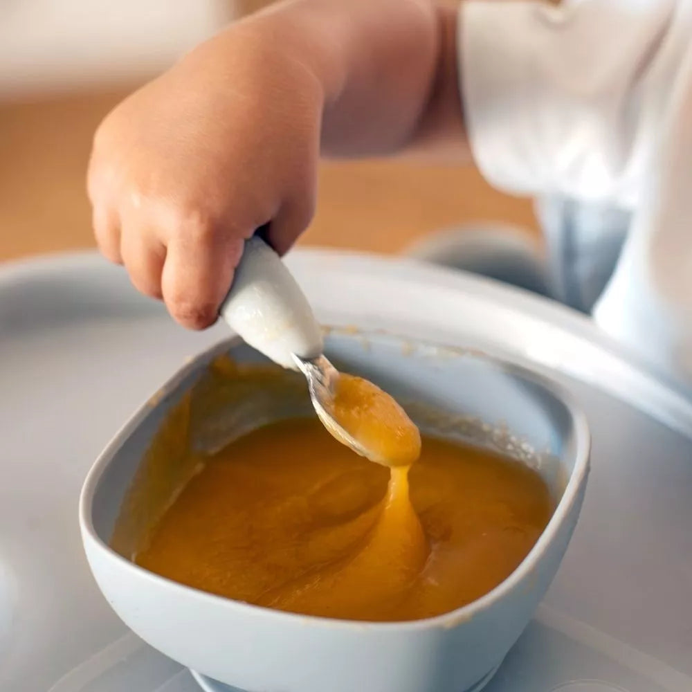 BEABA, Lot de 2 pré-couverts inox - GRIS Beaba