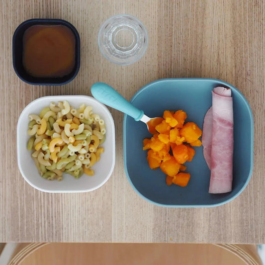 Lot 3 bols en silicone BEABA - BLEU BB Cigogne