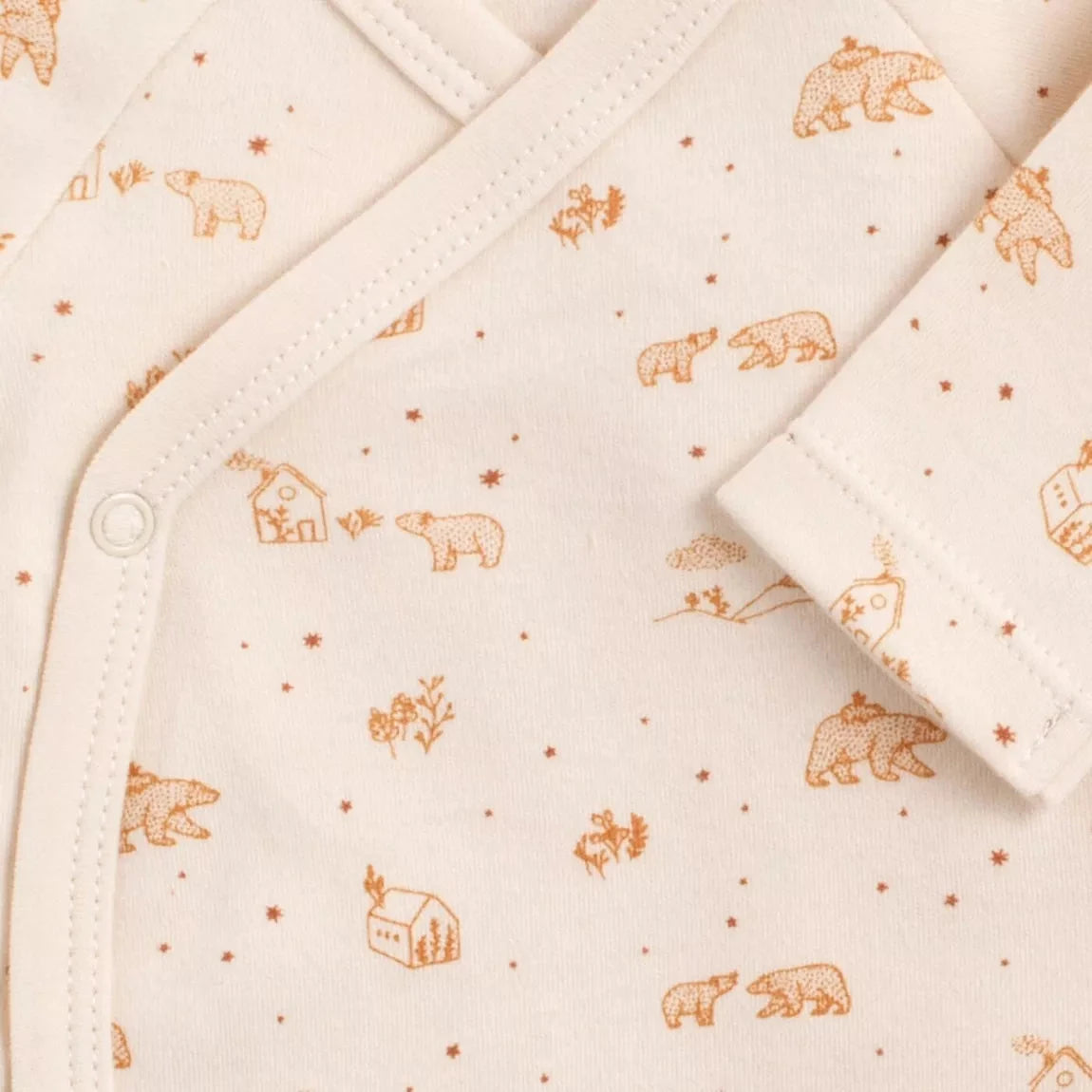 Lot de 3 bodies croisés à manches longues - ORSINO BB Cigogne