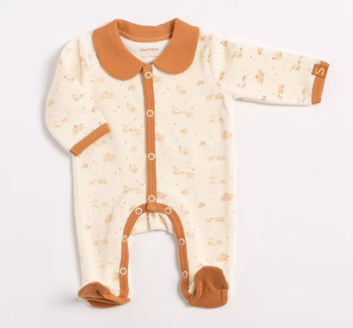 Pyjama bébé avec col en velours - ORSINO