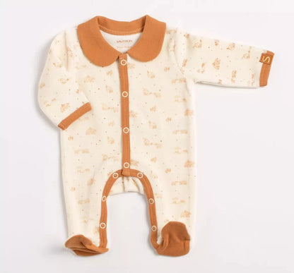 Pyjama bébé avec col en velours - ORSINO BB Cigogne