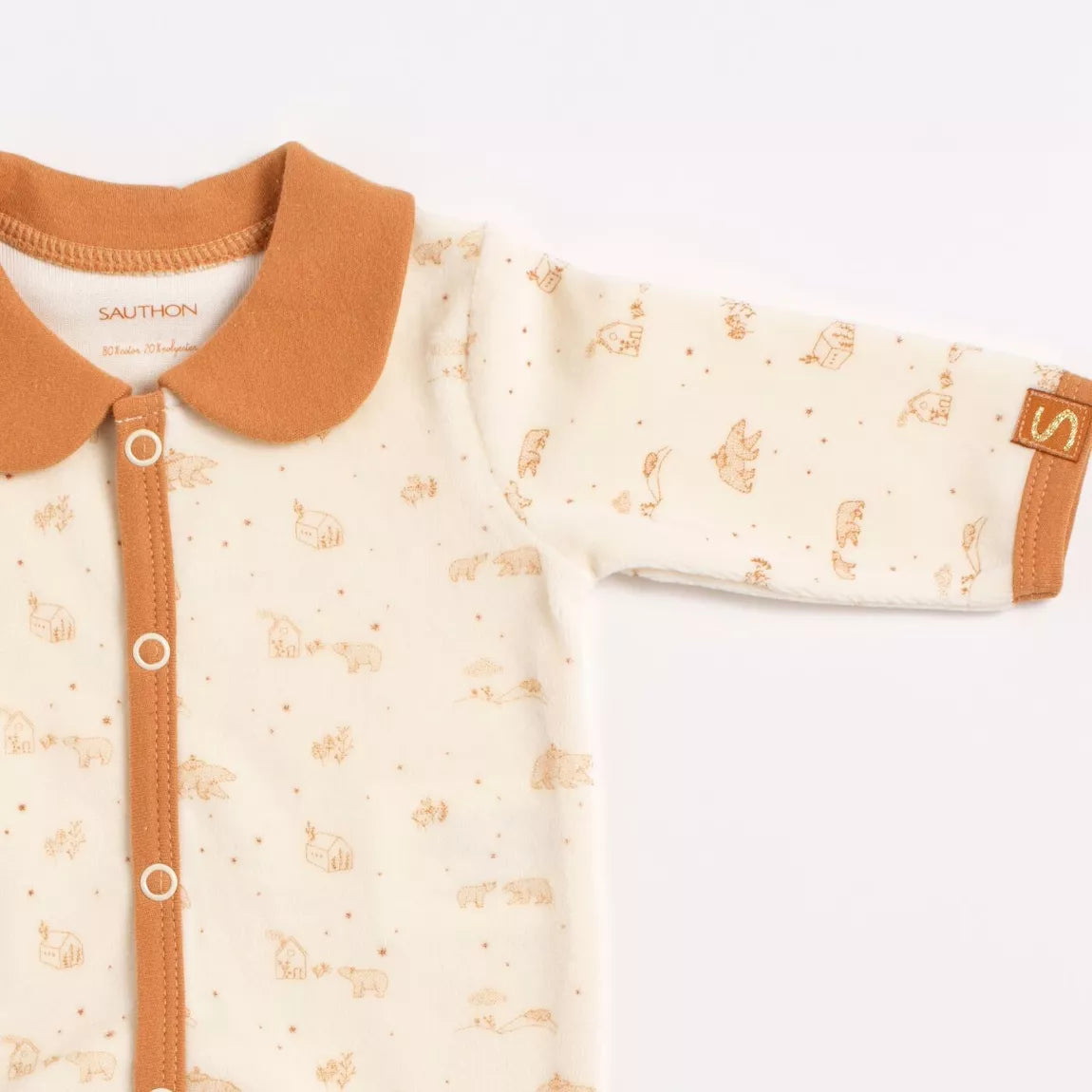 Pyjama bébé avec col en velours - ORSINO