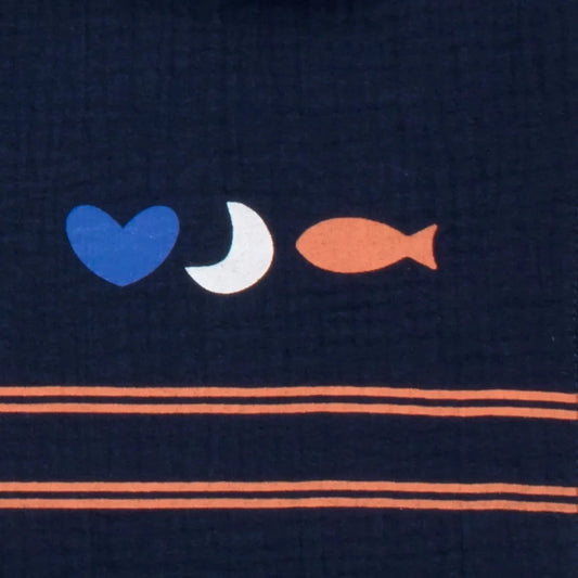 Langes 70x70cm en coton bio boite de 3 - BABY SAILOR BB Cigogne