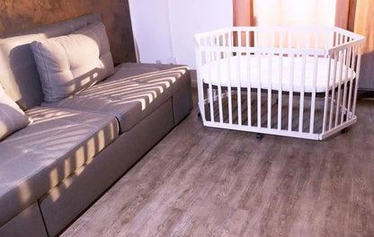 Parc bébé 6 coins Pliant - Blanc Tissi