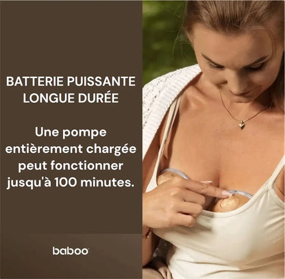 Tire-lait électrique double portable mains libres BABOO x2 -CACAO BB Cigogne