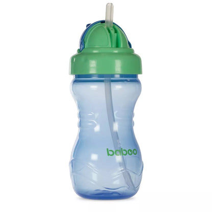 Tasse BABOO® avec paille en silicone, 360 ml, 9 mois et + - VERT/BLEU Baboo