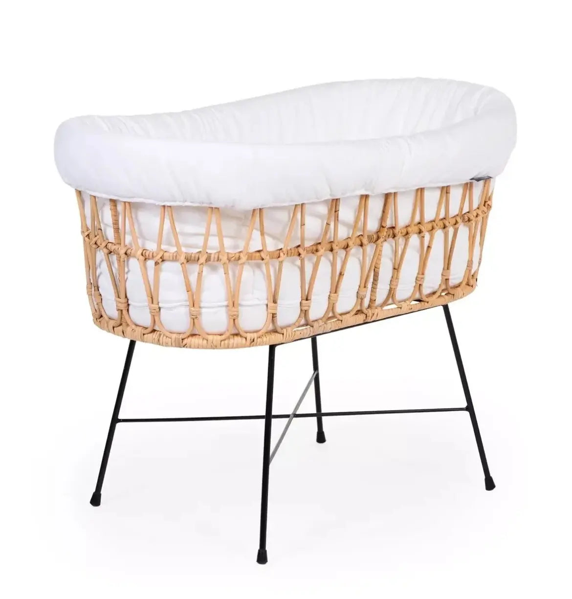 Berceau en rotin - pied en métal Childhome