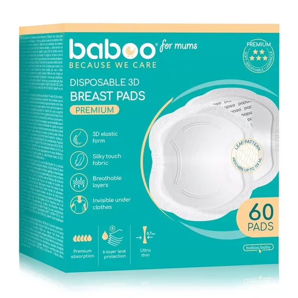 Coussinets d'allaitement jetables de qualité supérieure BABOO® (60 pièces)