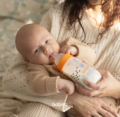 Biberon anti-colique 250 ml, Blue Haze, (3 mois et +) - BABOO BB Cigogne