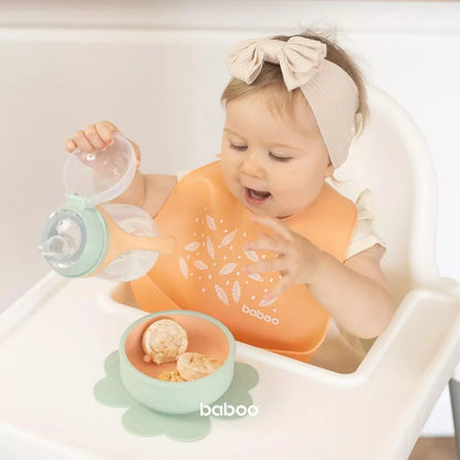 Bol en silicone BABOO® avec base à ventouse -  PECHE BB Cigogne
