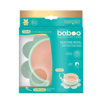 Bol en silicone BABOO® avec base à ventouse -  PECHE BB Cigogne