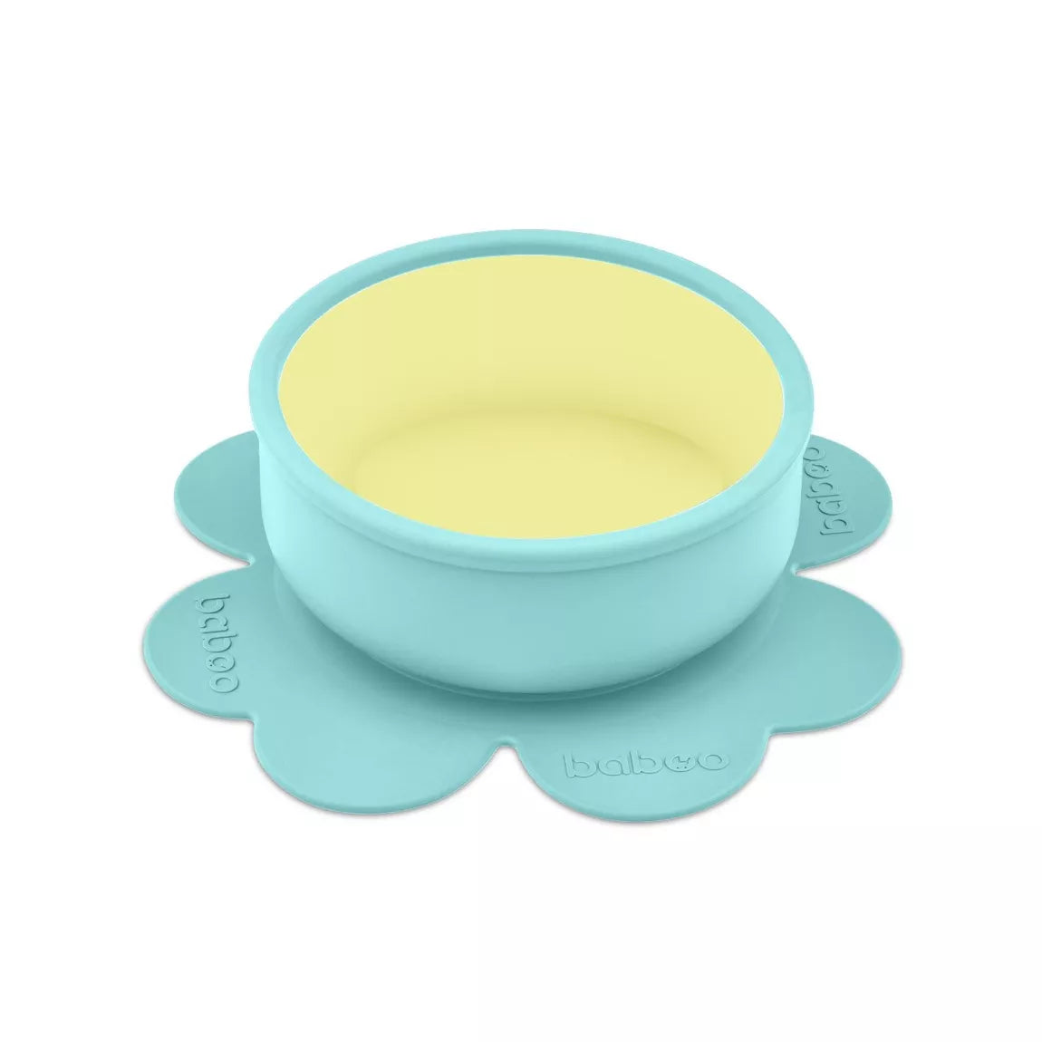 Bol en silicone BABOO® avec base à ventouse -  MENTHE