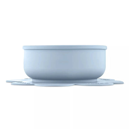 Bol en silicone BABOO® avec base à ventouse -  BLEU BB Cigogne