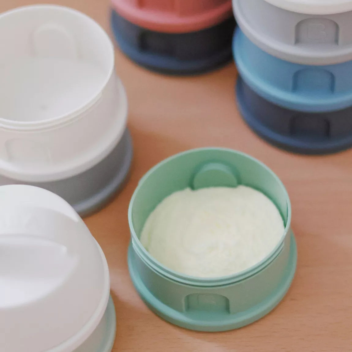 Boîte doseuse BEABA - BLANC/VERT SAUGE Beaba