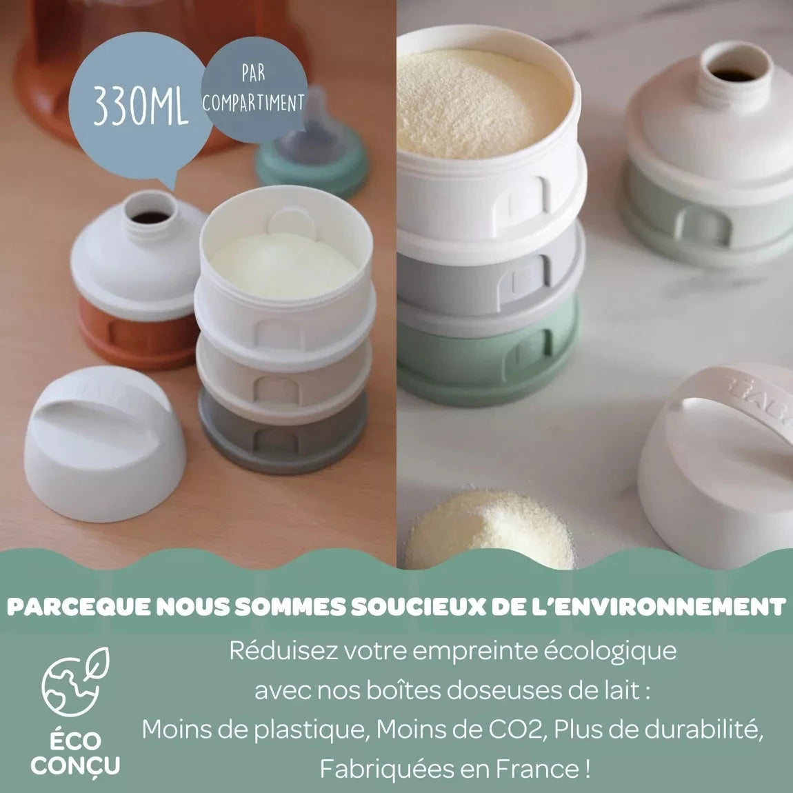 Boîte doseuse BEABA - TERRACOTTA BB Cigogne