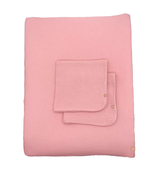 Housse de matelas à langer + 2 carrés éponges - ESMEE BB Cigogne