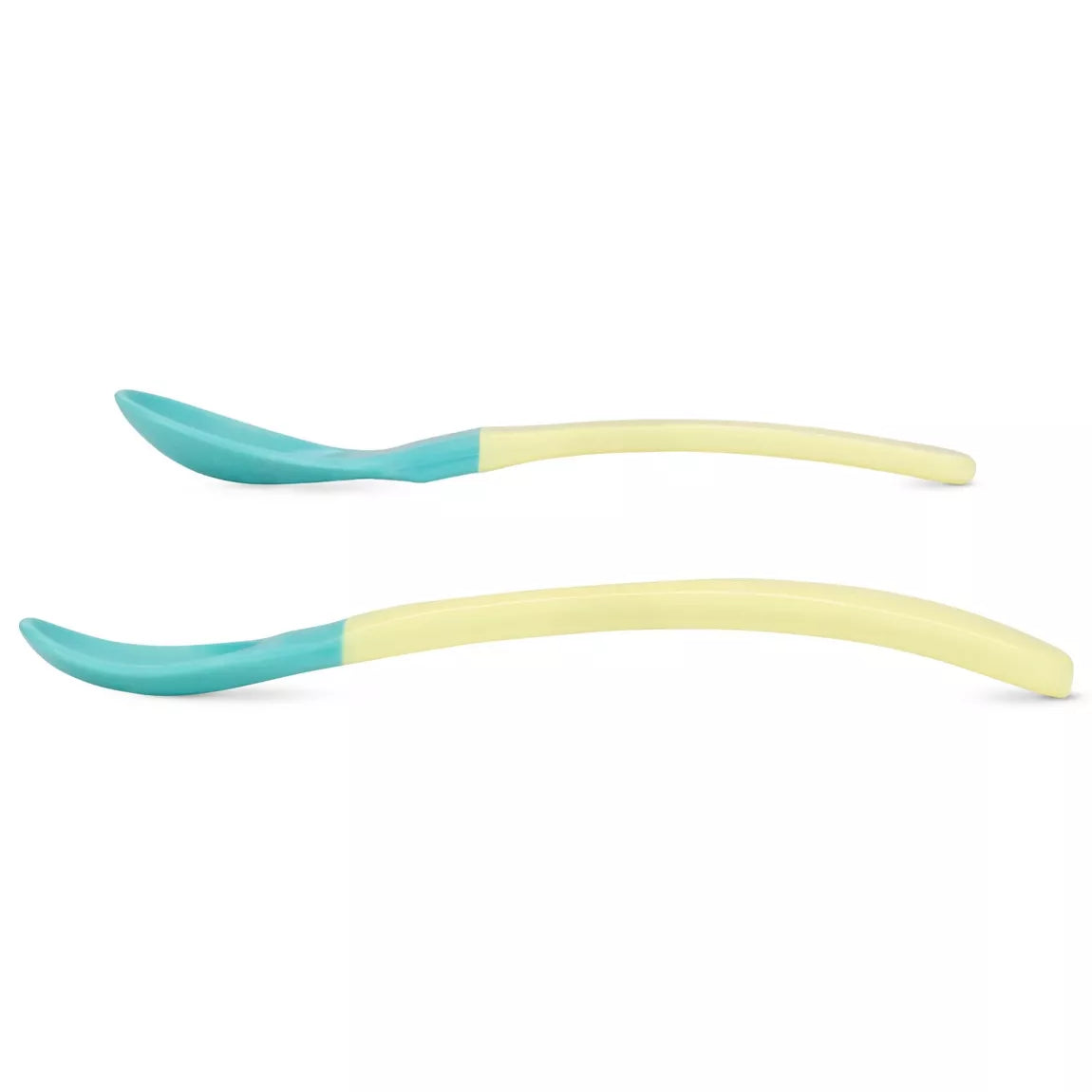 Lot de 2 cuillères à embout souple pour bébé BABOO®, 4 mois et plus - LAGOON FIESTA