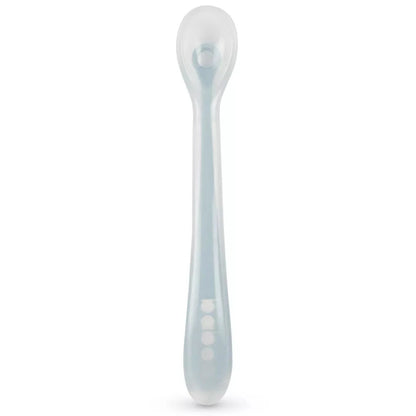 Cuillère en silicone souple BABOO®, 6 mois et plus - BLEU BB Cigogne