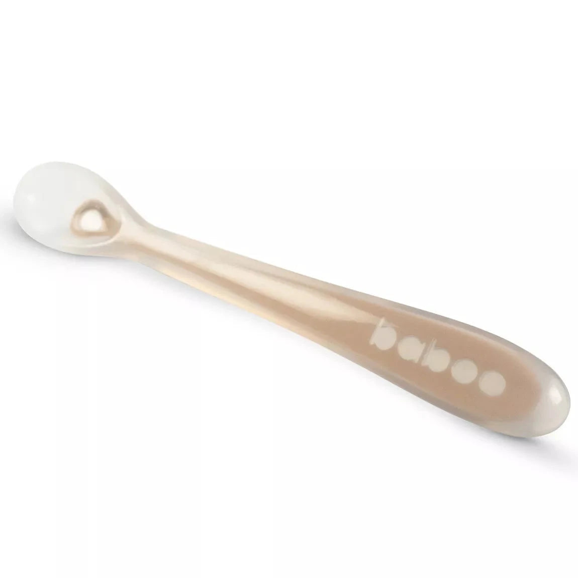 Cuillère en silicone souple BABOO®, 6 mois et plus - ROSE BB Cigogne