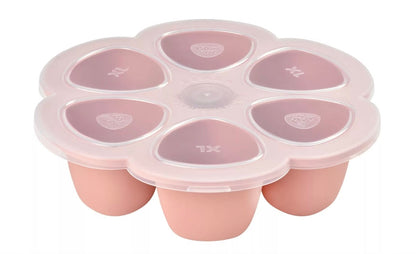 BEABA, Multiportions silicone 6 x 150 ml old pink BB Cigogne