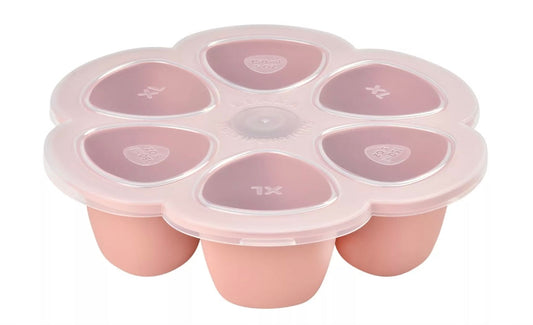 BEABA, Multiportions silicone 6 x 150 ml old pink BB Cigogne