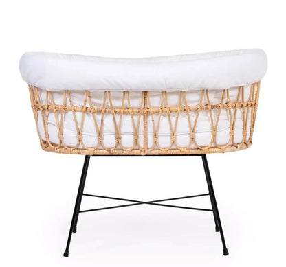 Berceau en rotin - pied en métal Childhome