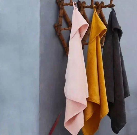 Cape de bain en bambou (avec gant) - ROSE BB&co