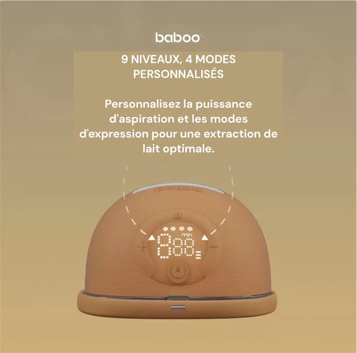 Tire-lait électrique double portable mains libres BABOO x2 -CACAO BB Cigogne