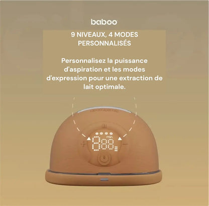 Tire-lait électrique double portable mains libres BABOO x2 -CACAO BB Cigogne