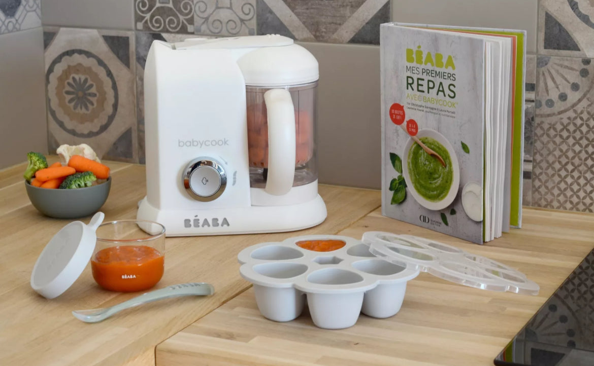 BEABA, Multiportions silicone 6 x 90 ml light mist BB Cigogne