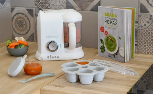 BEABA, Multiportions silicone 6 x 90 ml light mist BB Cigogne