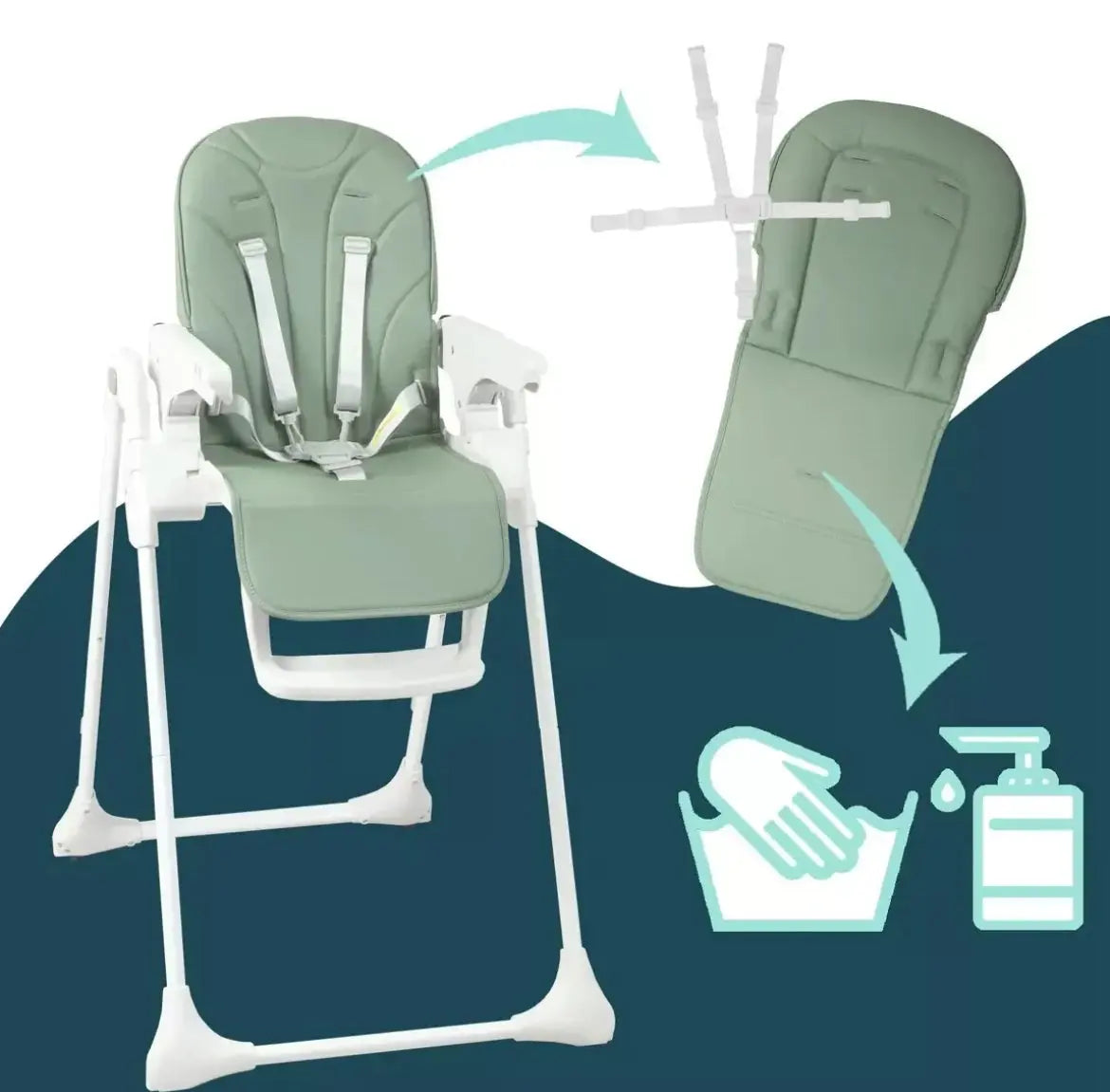 Chaise Haute - Verte Looping