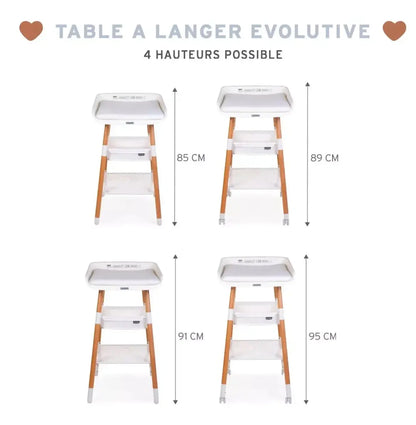 Table à langer EVOLUX - Blanc Childhome
