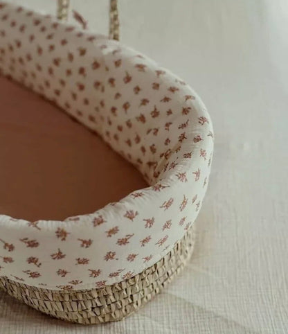 Couffin - ECRU FLEURIS ROSE BB Cigogne