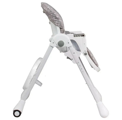 Chaise Haute - Grise à Motif Looping