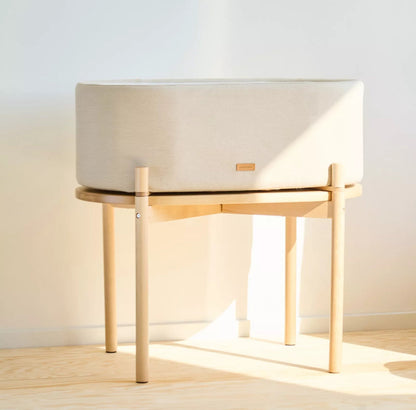 Nouveauté ! CHILDHOME, Berceau en lin - Beige BB Cigogne