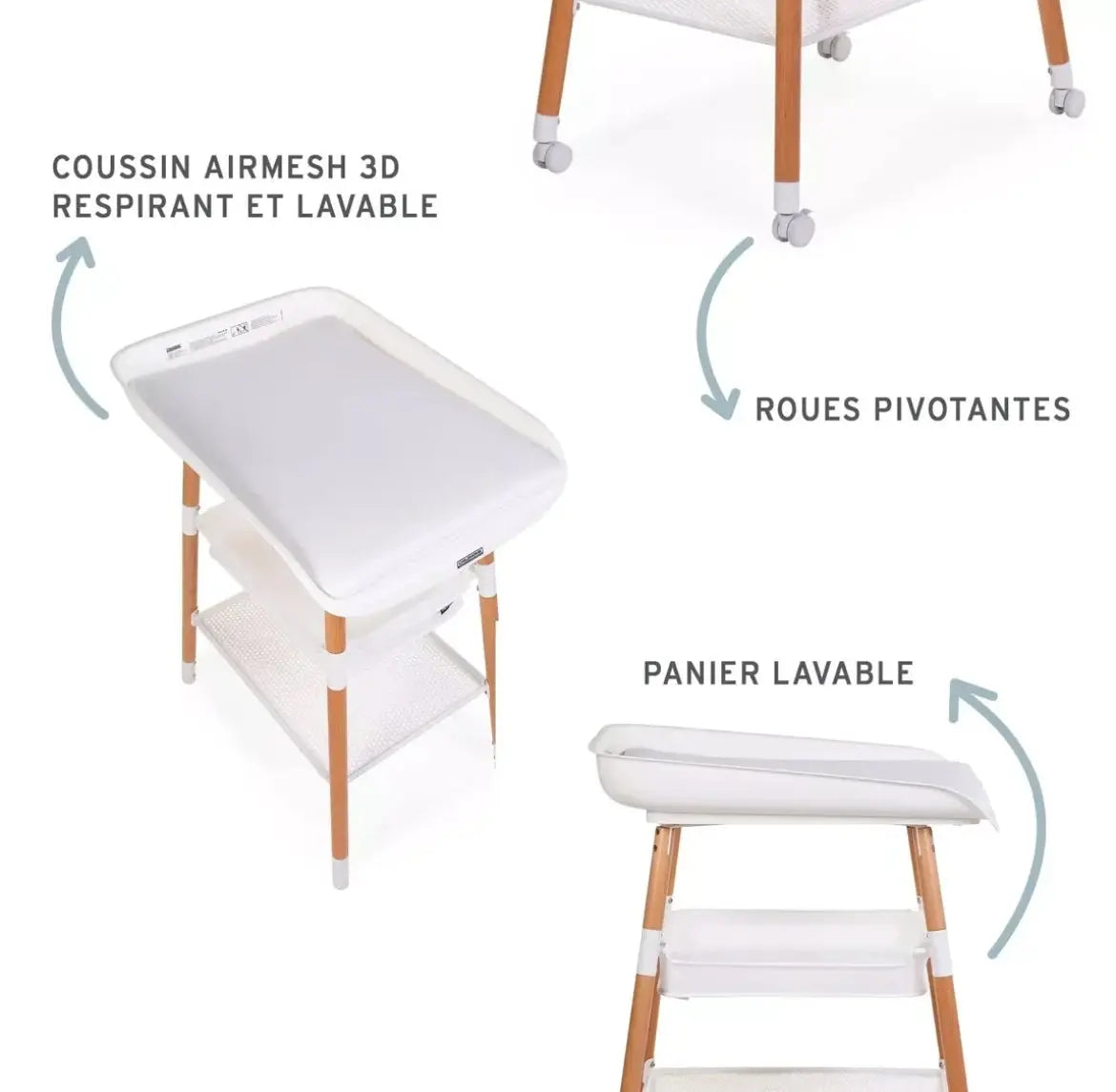 Table à langer EVOLUX - Noir Childhome