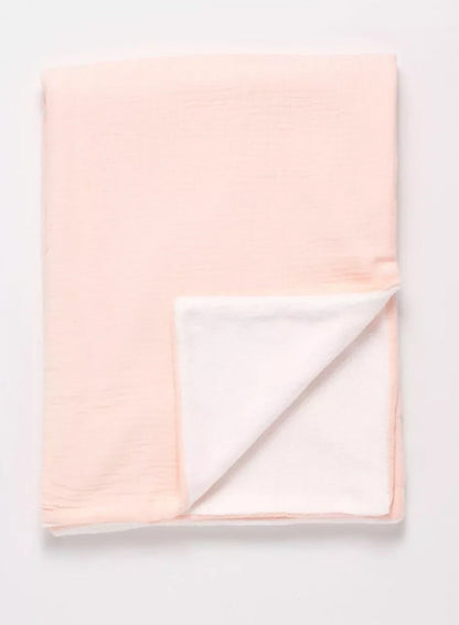 Couverture bébé en gaze de coton et polaire - PETALE BB Cigogne