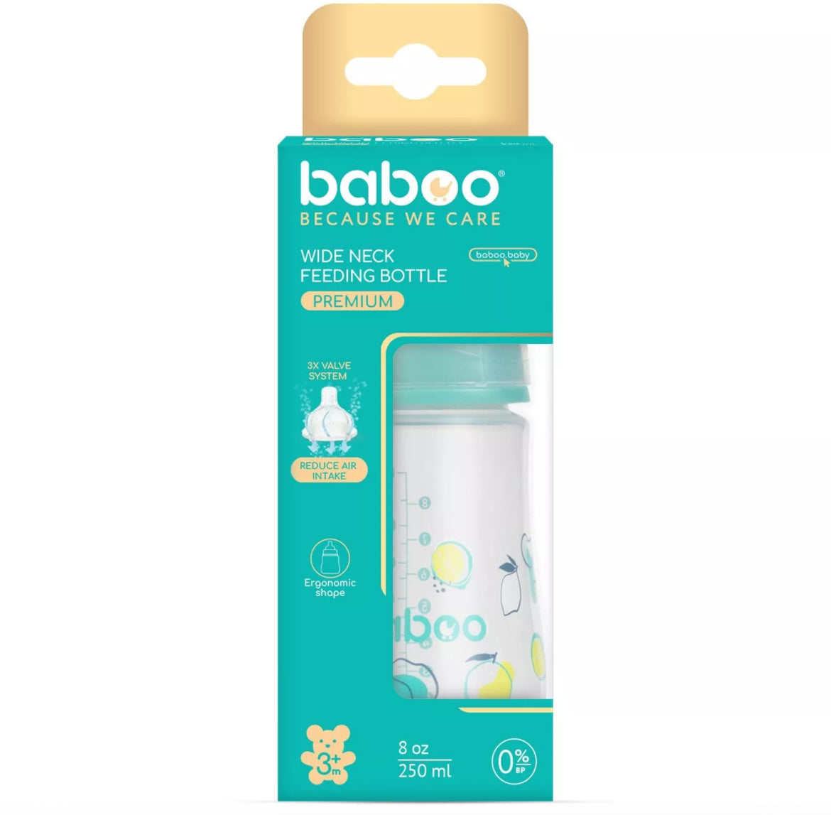 Biberon anti-colique 250 ml, Lagoon Fiesta (3 mois et +) - BABOO