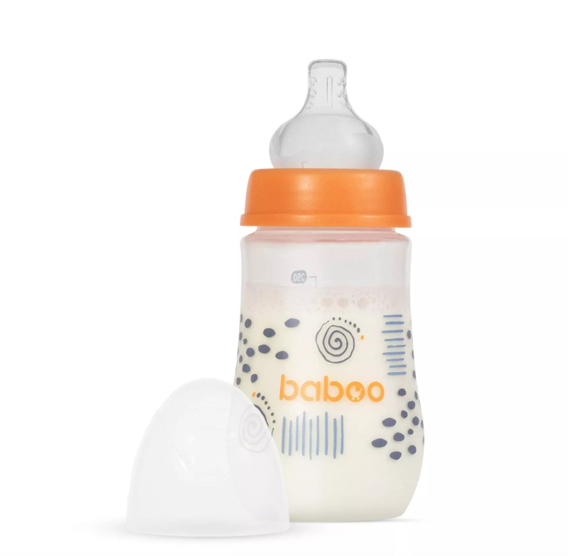 Biberon anti-colique 250 ml, Blue Haze, (3 mois et +) - BABOO BB Cigogne