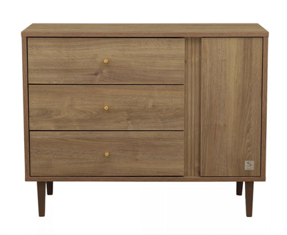 Commode 3 tiroirs et 1 porte Mokka Sauthon