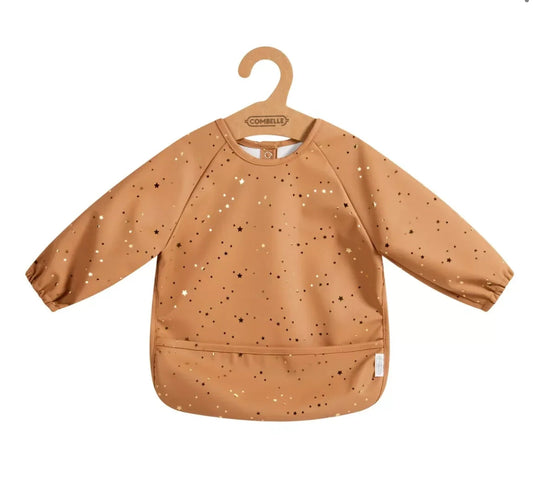 Bavoir tablier à manches Combelle - CAMEL BB Cigogne