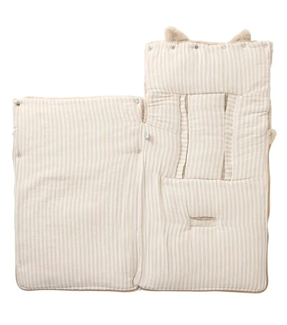 Nid d’ange fausse fourrure angora doublé gaze de coton - BEIGE BB&co