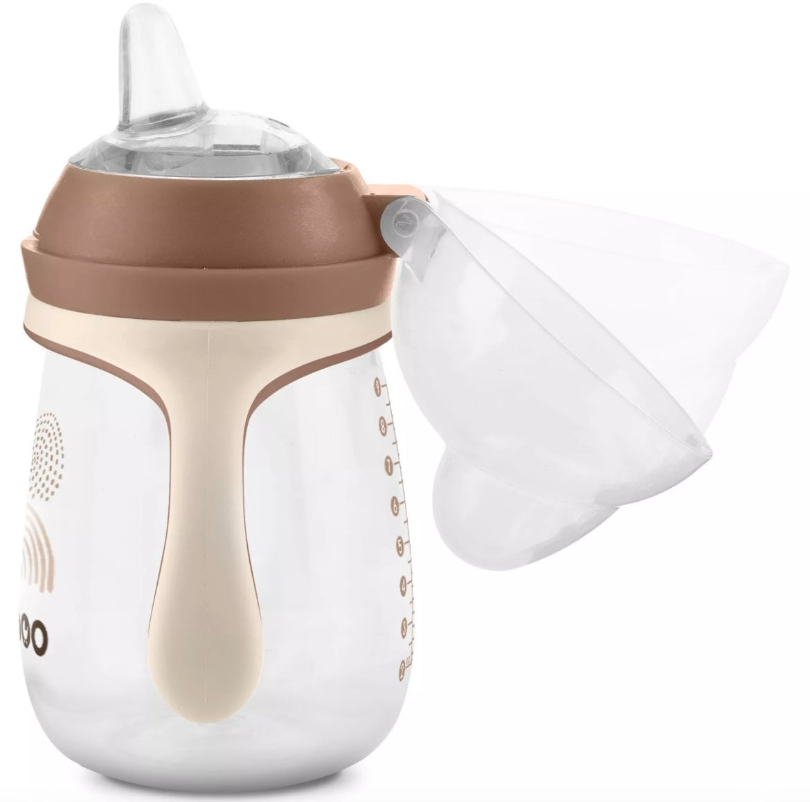 Tasse BABOO® avec bec verseur en silicone, 260 ml, Au Naturale, cacao, 6+ mois