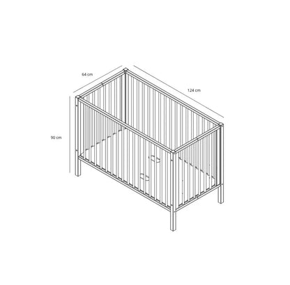 Lit pliant Roméo 60 x 120 - Vernis naturel - Combelle COMBELLE