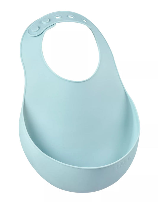 Bavoir silicone BEABA - BLEU BB Cigogne