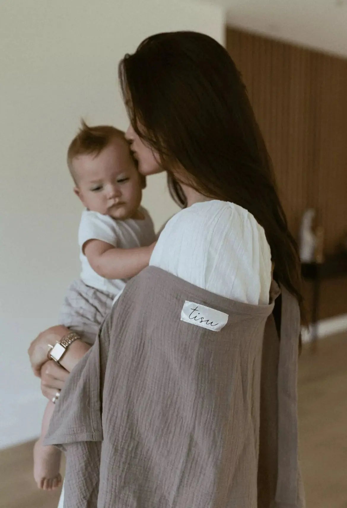 Couverture d'allaitement TISU, TAUPE PÂLE Tisu baby